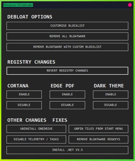 Windows 10 Debloater 2.6.11